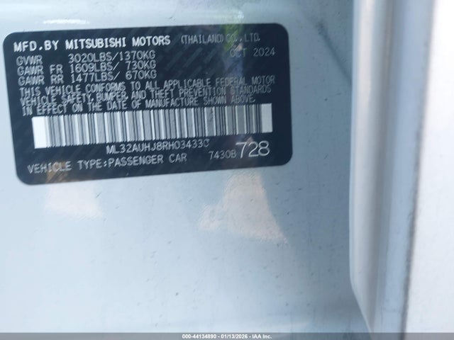 2024 MITSUBISHI MIRAGE ML32AUHJ8RH034330 Photo 8
