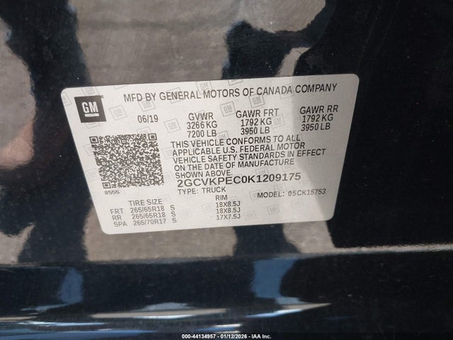 Chevrolet Silverado 1500 Ld Lt 2019 2GCVKPEC0K1209175 Image 9