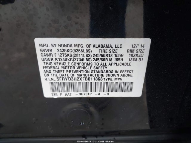 2015 ACURA MDX 5FRYD3H2XFB011868 Photo 8