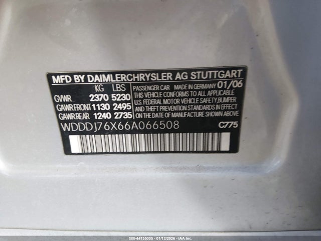 2006 MERCEDES-BENZ CLS 55 AMG WDDDJ76X66A066508 Photo 8