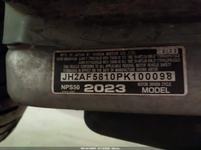 JH2AF5810PK100098 Honda NPS50