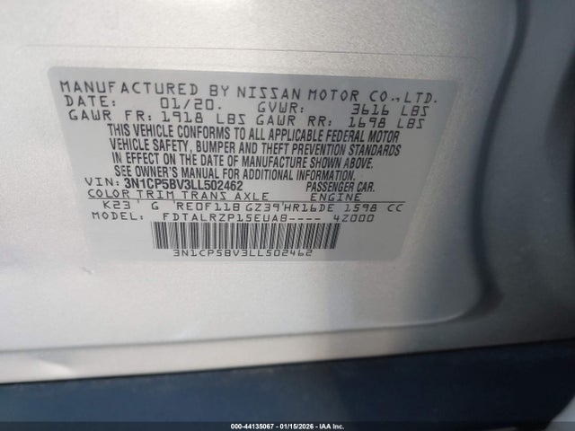 2020 NISSAN KICKS 3N1CP5BV3LL502462 Photo 8