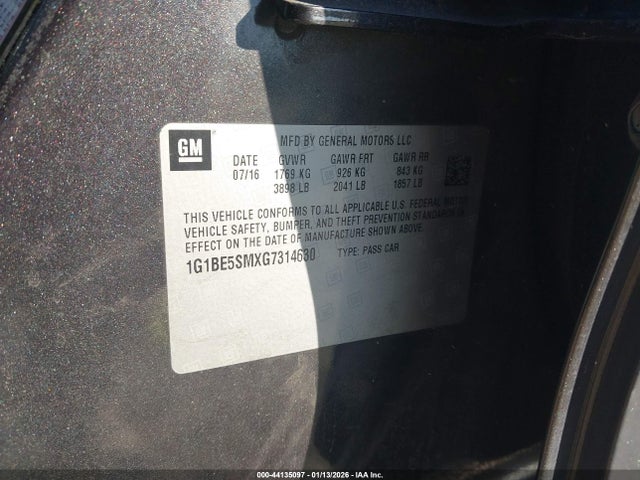 2016 CHEVROLET CRUZE 1G1BE5SMXG7314630 Photo 8