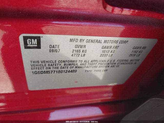 2008 CADILLAC CTS 1G6DM577180124489 Photo 8