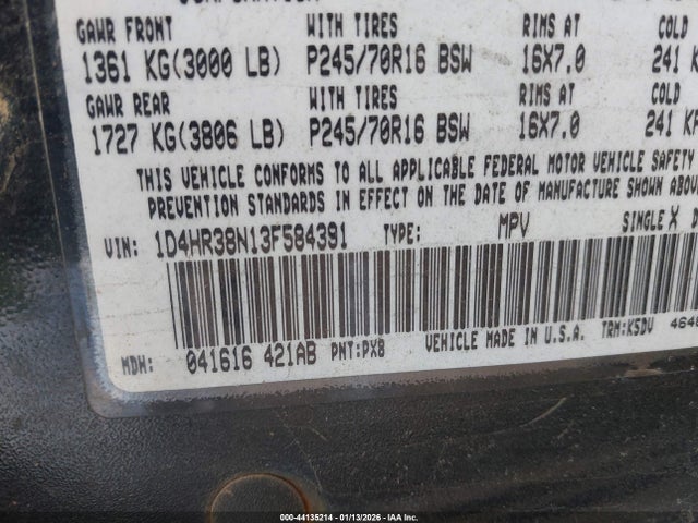 2003 DODGE DURANGO 1D4HR38N13F584391 Photo 8