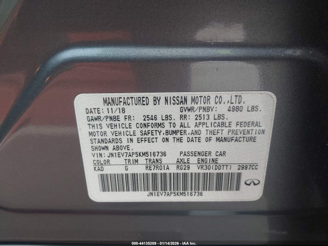 2019 INFINITI Q50 JN1EV7AP5KM516736 Photo 8