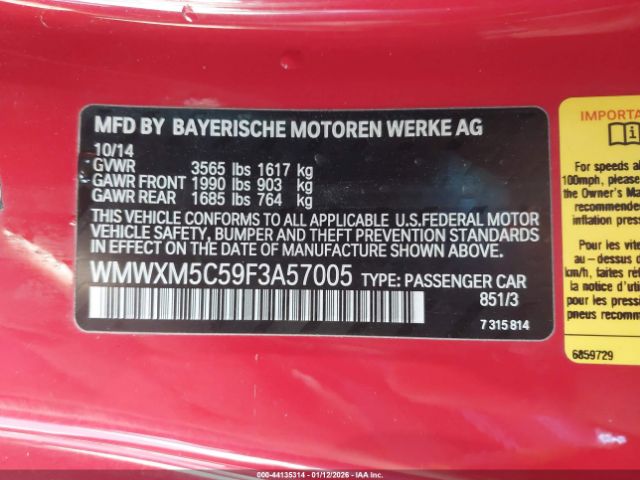 2015 MINI HARDTOP WMWXM5C59F3A57005 Photo 8