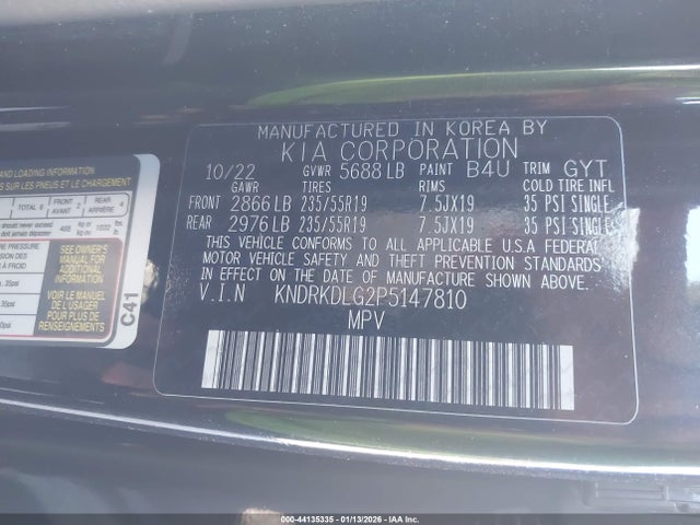 KNDRKDLG2P5147810 KIA Sorento Hybrid Sx Prestige