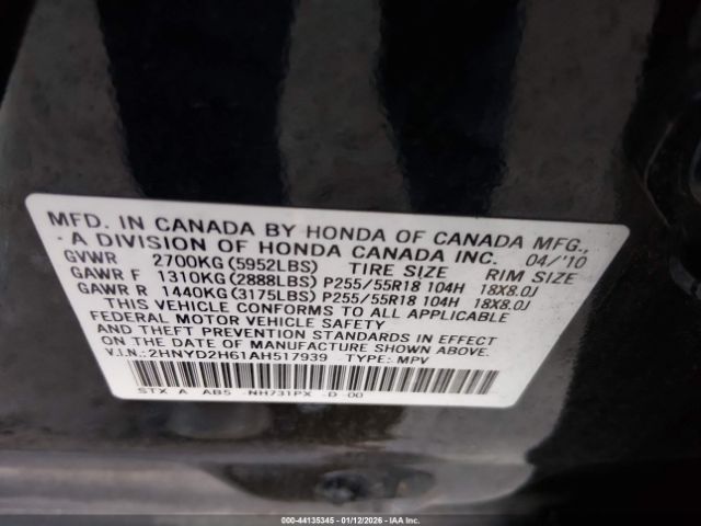 2010 ACURA MDX 2HNYD2H61AH517939 Photo 8