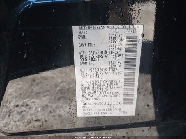 Продажа на аукционе авто 2013 Infiniti Jx35, vin: 5N1AL0MM3DC313326, номер лота: 44135377