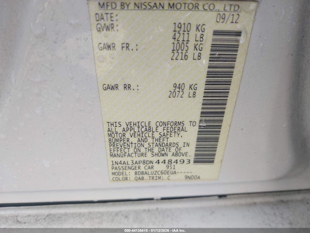 2013 NISSAN ALTIMA 1N4AL3AP8DN448493 Photo 8