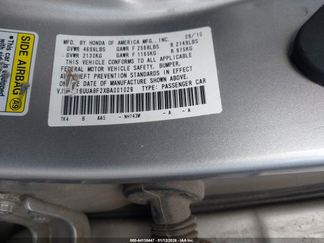 2011 ACURA TL 19UUA8F2XBA001029 Photo 8