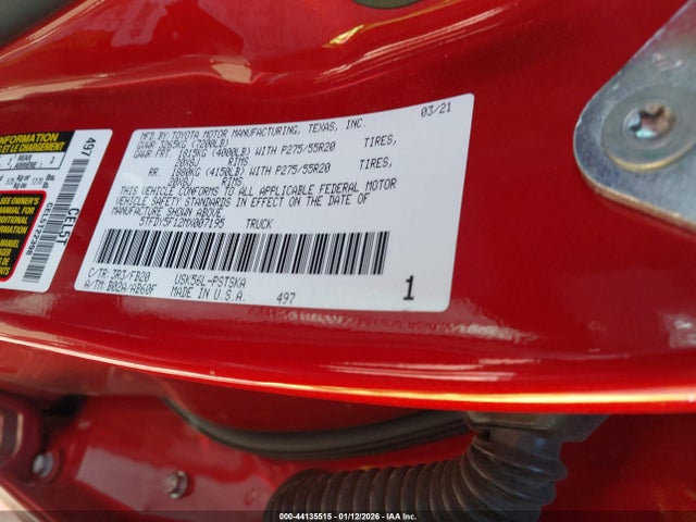 Toyota Tundra Sr5 2021 5TFDY5F12MX007195 Image 9