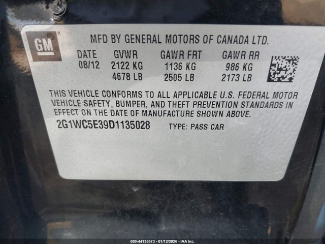 2012 CHEVROLET IMPALA 2G1WG5E35C1315528 Photo 8