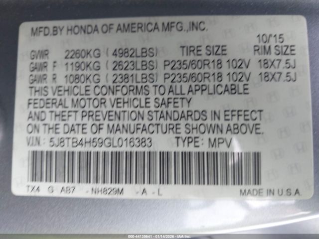 2016 ACURA RDX 5J8TB4H59GL016383 Photo 8