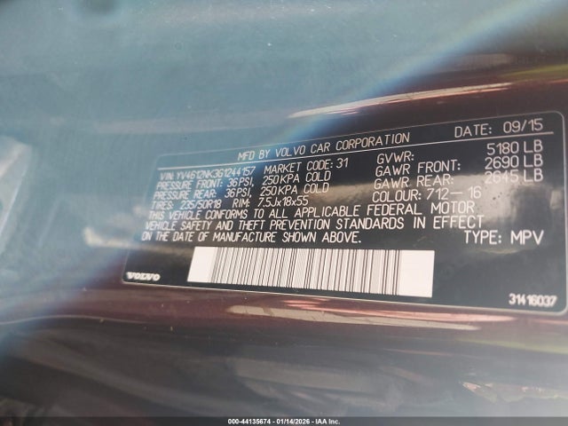 2016 VOLVO XC70 YV4612NK3G1244157 Photo 8