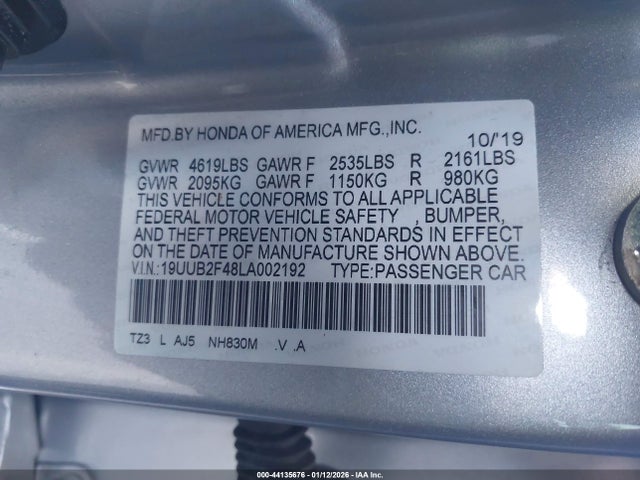 2020 ACURA TLX 19UUB2F48LA002192 Photo 8