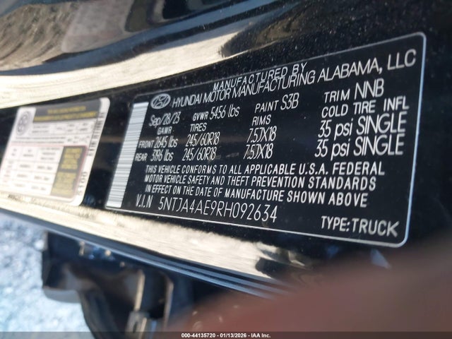 44135720 :رقم المزاد ، 5NTJA4AE9RH092634 vin ، 2024 Hyundai Santa Cruz Se مزاد بيع