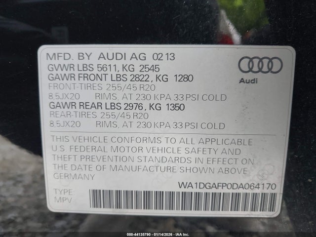 2013 AUDI Q5 WA1DGAFP0DA064170 Photo 8