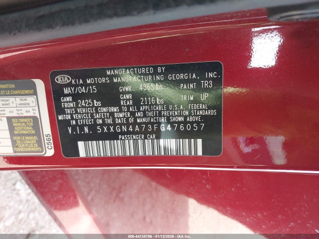 5XXGN4A73FG476057 KIA OPTIMA EX