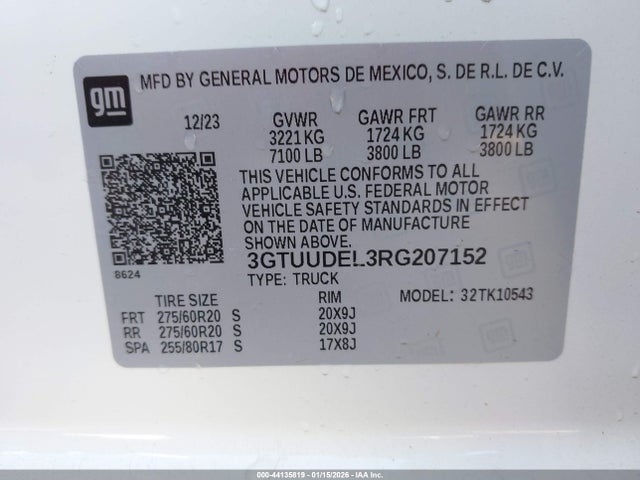 3GTUUDEL3RG207152 GMC Sierra 1500 4wd Short Box Slt