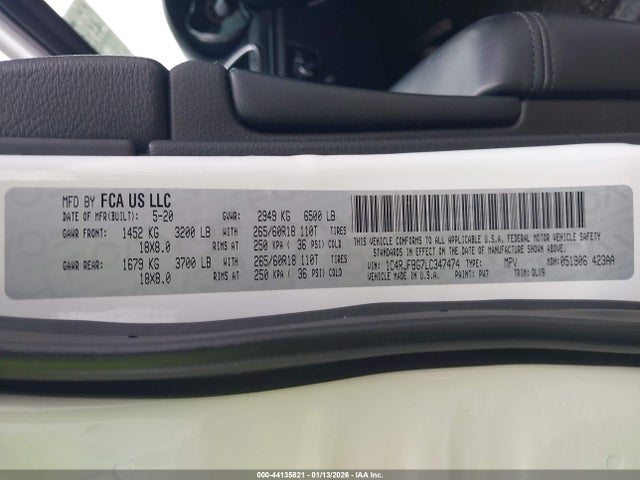 2020 JEEP GRAND CHEROKEE 1C4RJFBG7LC347474 Photo 8