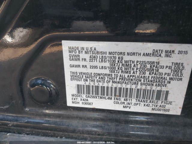 2015 MITSUBISHI OUTLANDER SPORT 4A4AP3AU5FE026973 Photo 8