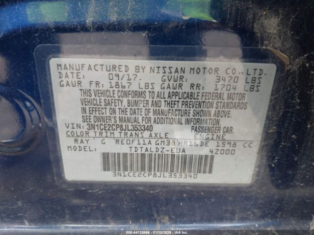 2018 NISSAN VERSA NOTE 3N1CE2CP8JL353340 Photo 8