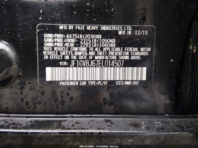 2014 SUBARU IMPREZA WRX JF1GV8J67EL014507 Photo 8
