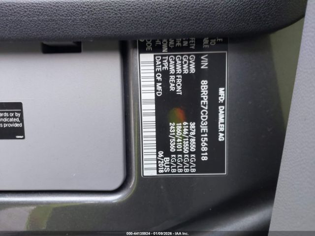 2018 MERCEDES-BENZ SPRINTER 2500 8BRPE7CD3JE156818 Photo 8
