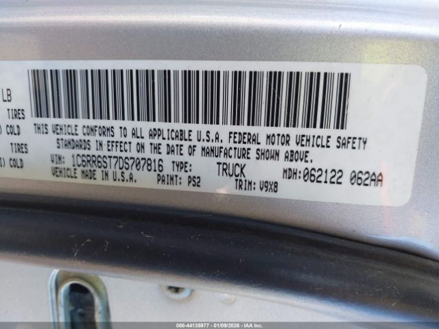 2013 RAM 1500 1C6RR6ST7DS707816 Photo 8