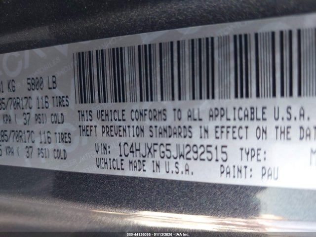 1C4HJXFG5JW292515 Jeep Wrangler Unlimited Rubicon 4x4
