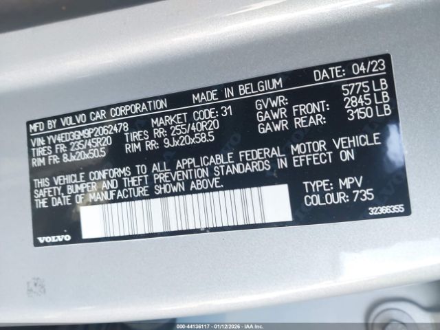 2023 VOLVO C40 RECHARGE PURE ELECTRIC YV4ED3GM9P2062478 Photo 8