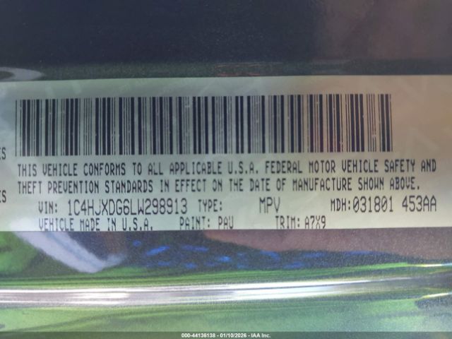 2020 JEEP WRANGLER UNLIMITED 1C4HJXDG6LW298913 Photo 8