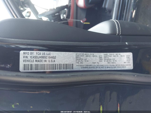 1C4SDJH99SC164452 Dodge Durango Srt Hellcat Silver Bullet Awd