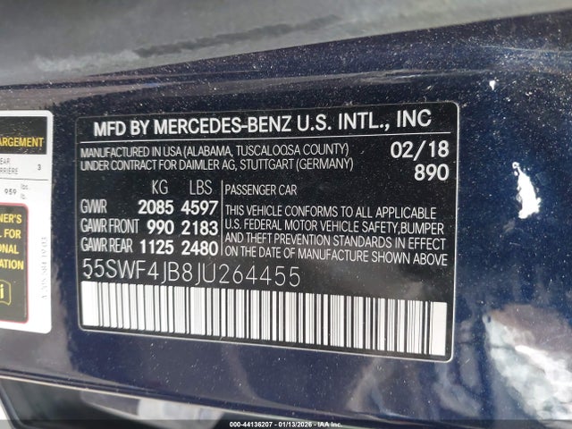Mercedes-Benz C 300 2018 55SWF4JB8JU264455 Image 9