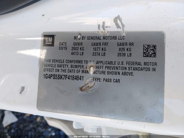 1G4PS5SK7F4184841 Buick Verano Leather Group