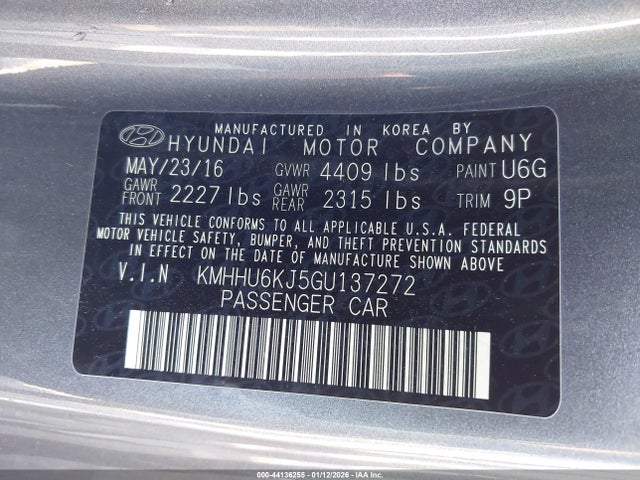 KMHHU6KJ5GU137272 Hyundai Genesis 3.8 Ultimate