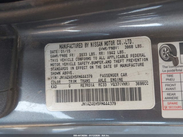 2015 NISSAN 370Z JN1AZ4EH5FM444379 Photo 8