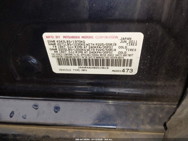 2011 MITSUBISHI OUTLANDER SPORT JA4AR4AUXBZ019618 Photo 8