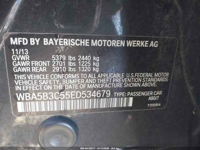 WBA5B3C55ED534679 BMW 535i Xdrive