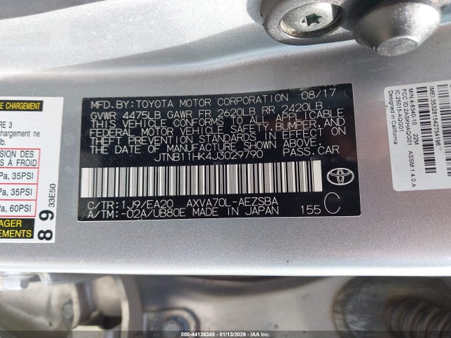 JTNB11HK4J3029790 Toyota CAMRY SE