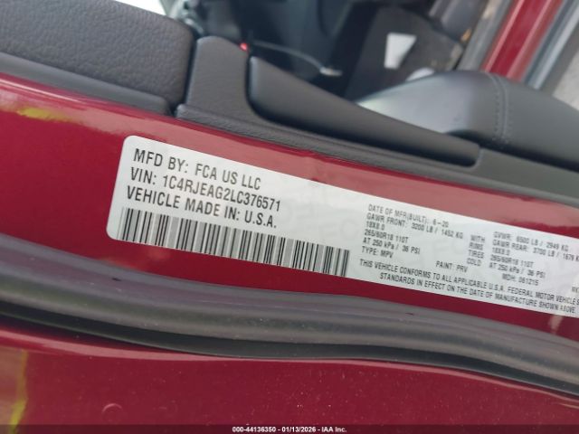 2020 JEEP GRAND CHEROKEE 1C4RJEAG2LC376571 Photo 8