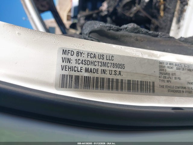 1C4SDHCT3MC789055 Dodge Durango R/t Rwd