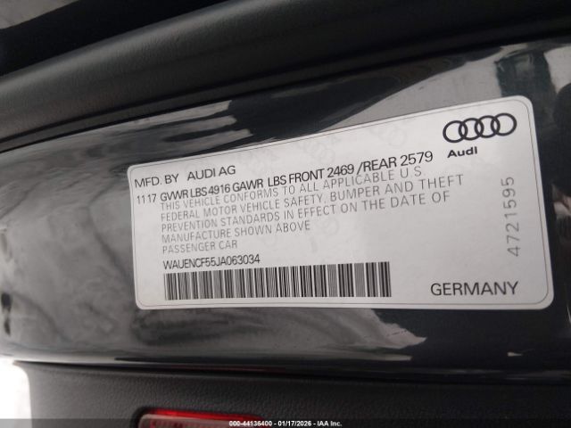 2018 AUDI A5 WAUENCF55JA063034 Photo 8