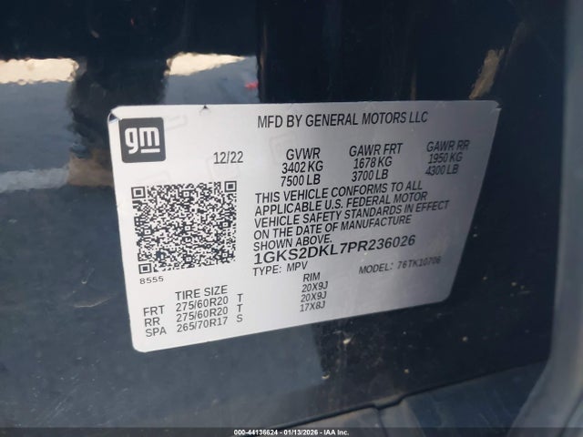 1GKS2DKL7PR236026 GMC Yukon 4wd Denali