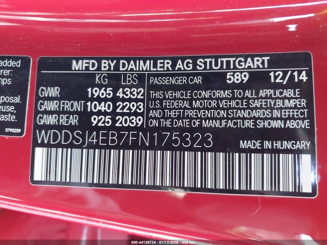 Mercedes-Benz CLA 250 2015 WDDSJ4EB7FN175323 Image 9