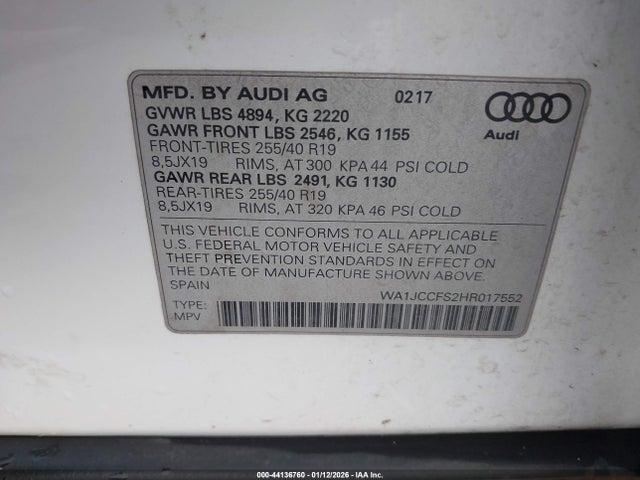 2017 AUDI Q3 WA1JCCFS2HR017552 Photo 8