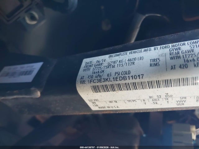 Ford E-350 Stripped 2014 1FC3E3KL1EDB11017 Image 8