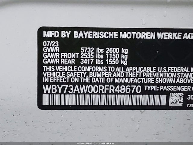 WBY73AW00RFR48670 BMW I4 Gran Coupe Edrive40